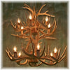 18 Antler, 12 Light Small Two Tier Whitetail Antler Chandelier