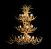 36 Antler, 18 Light 3 Tier Cascading Deer Antler Chandelier