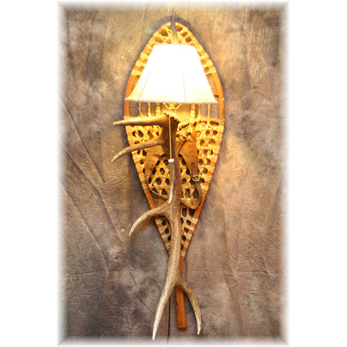 Medium Elk Antler Snowshoe Sconce